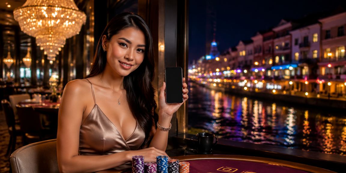 Pemain mengakses kasino mudah alih 15w50 di Melaka dengan status VIP aktif